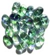 10 18x12x9mm Green & Blue Potato Nugget Beads
